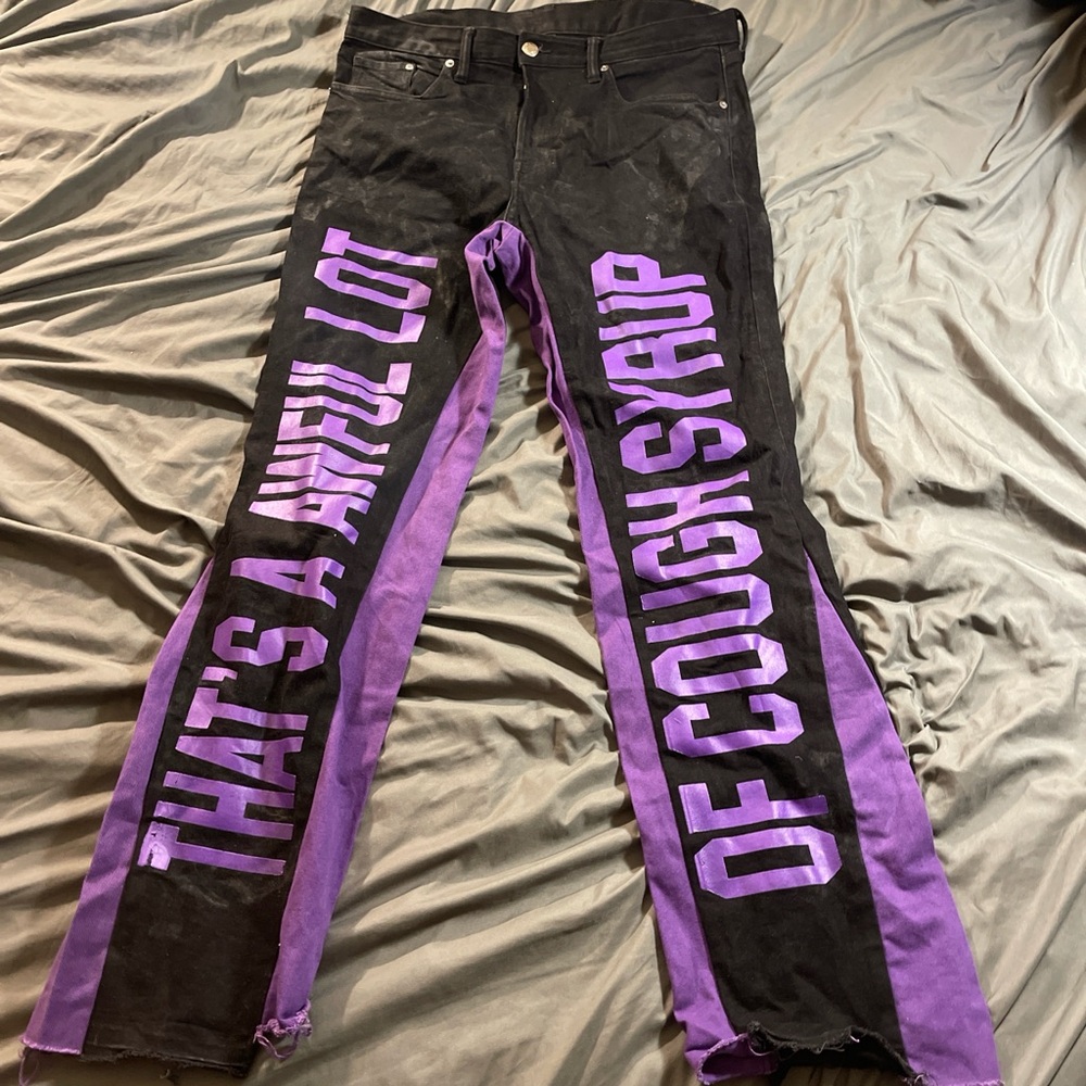 That’s a Awful Lot of Cough Syrup Denim Flared Pants